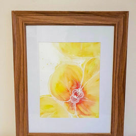 Yellow Orchid Abstract Art Print