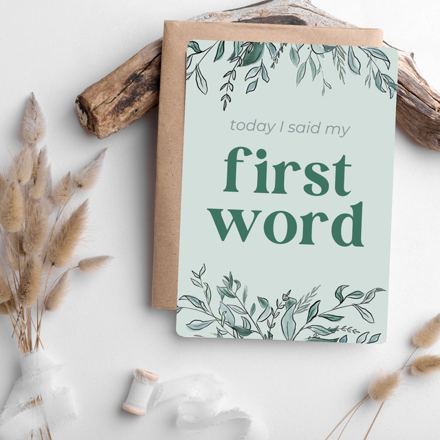 Baby Milestone Cards (Eucalyptus Green Edition)