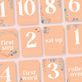 Baby Milestone Cards (Peach Fuzz Edition)