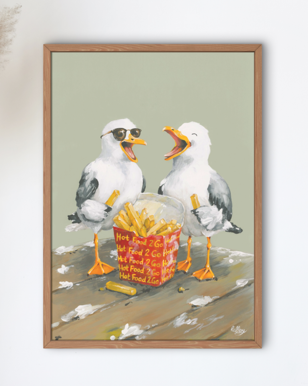 Baz & Dazza Seagull - Art Print