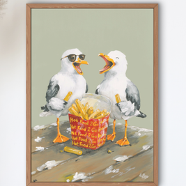 Baz & Dazza Seagull - Art Print