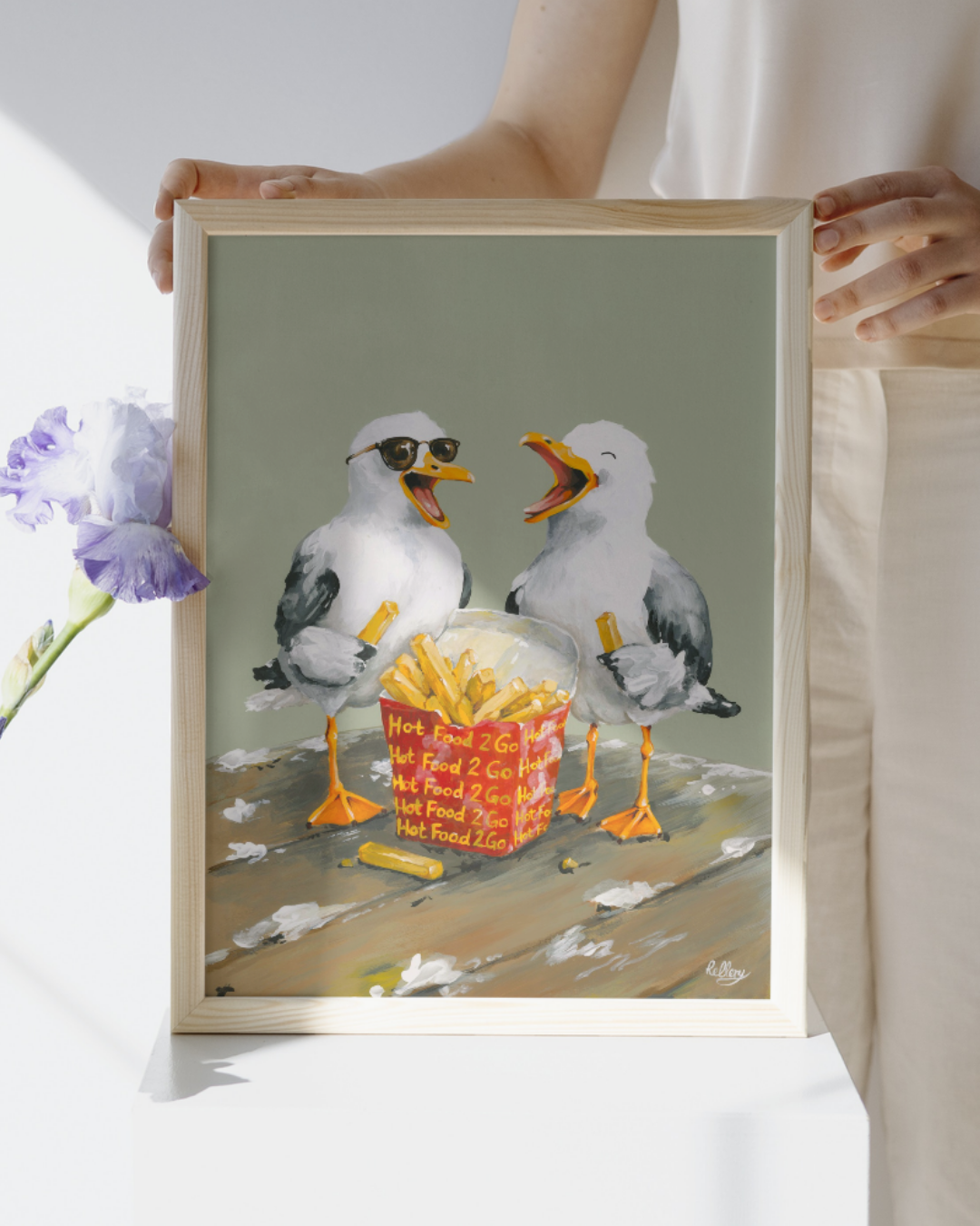 Baz & Dazza Seagull - Art Print