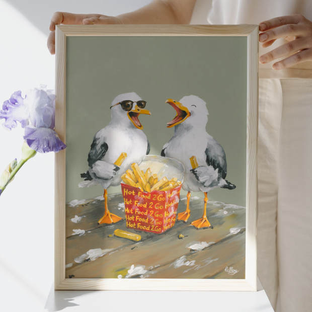 Baz & Dazza Seagull - Art Print