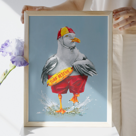 Bondi Beak Seagull - Art Print
