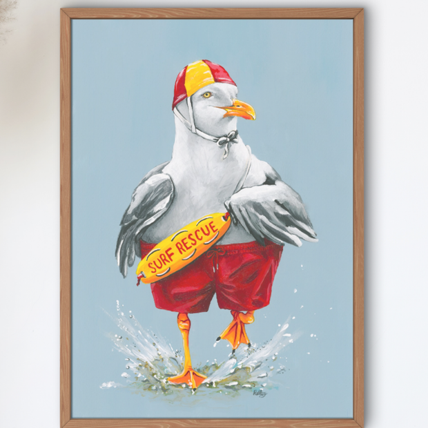 Bondi Beak Seagull - Art Print