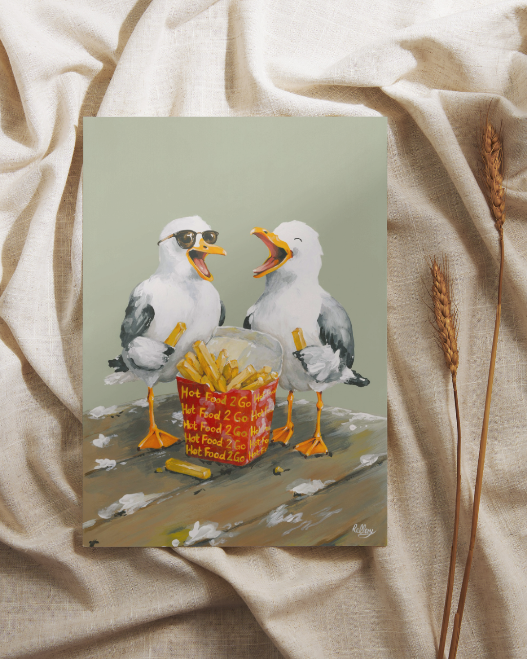 Baz & Dazza Seagull - Art Print