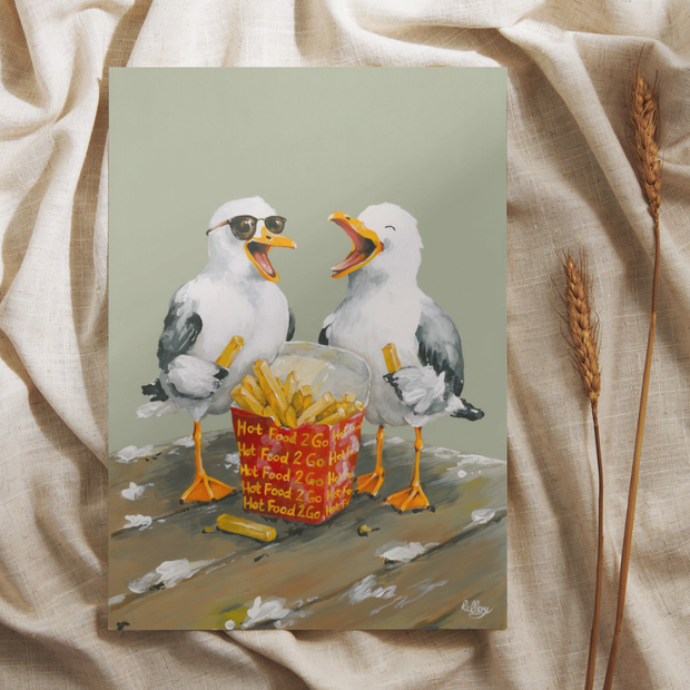 Baz & Dazza Seagull - Art Print